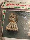 Two Angel Ornaments In Vintage Kit   Beads And Safety Pins Christmas 
