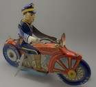 Antique Marx  Rookie Cop Tin Wind Up Motorcycle Litho 1930 s