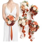 Lings Moment Sunset Terracotta Bridesmaid Bouquets