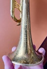 Vintage King H  N  White Liberty Trumpet - Gold Wash