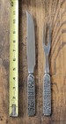 Vtg Norwegian Pewter Viking Meat Carving Serving Set By Konge Tinn Fork   Knife