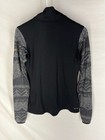 Nike Pro Dri-fit Top Womens Medium Black Hyperwarm 1 2 Zip Running Gym Workout