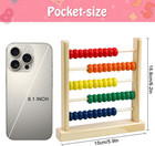Wooden Abacus For Kids Math - 50 Beads Counting Toy  Color Counters