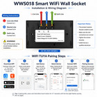 Us Standard Ce Certification Smart Wall Socket Compatible Alexa And Google Home