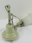 Antique Hanging Brass Fixture Shade Holder Old Paint