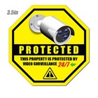 4x Security Camera Surveillance Sticker Cctv System Video Protected Notice Decal