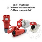 16a 32a 4 Pin Red Industrial Plugs   Sockets 3 Phase 3p n e Ip44 Male female