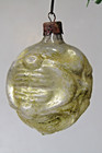 Antique Vintage Glass Outdent Double Star Embossed Christmas Ornament Germany