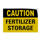 Horizontal Vinyl Stickers Caution Fertilizer Storage Activity Sign Farm Sign