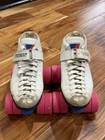Vtg Womens Riedell Carrera White Roller Speed Skates Radarwheels Size 4
