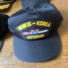 Lot Of 4 Vintage Uss Military Snapback Hat Us Army Wwii Korea Hat Cap