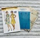 Vintage 70   s Simplicity Sewing Pattern 5678 Misses Look Slimmer Dress 12 34 Cut