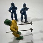 Vtg Lot Barclay Metal Ice Skater    Downhill Skier Lead Toy Figures Winter