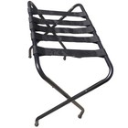 Luggage Rack Stand Suitcase Rack Folding Metal Black Nylon Belt Rubber Feet