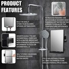 Shower Mirror For Shaving With 2 Replaceable Adhesive - Two Razor Holder  360  ro