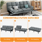 70    Dark Gray Convertible Futon Sofa Bed Fabric Futon Couch Sleeper Sofa Living