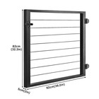 Cable Railing Gate For Wood Metal Cable Railing System Carbon Steel Fence Gate