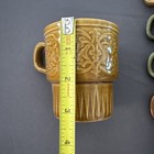 Vintage 1970s Japanese Stacking Ceramic Mugs 5 Pieces Mid-century Modern
