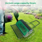 Thunderbay 24  Compost Spreader Garden Backyard Push tow-behind Roller Lawn F   