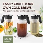 64 Oz Cold Brew Mason Jar Coffee Maker W  Wide Mouth Pitcher And Lid