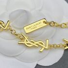 Ladies  Fashion Ysl Letter Gold Bracelet Gift Box Set