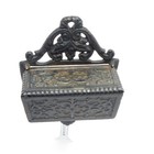 Vintage Antique Wilton Cast Iron Oven Match Safe Holder Box