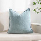 Decorative Throw Pillow Covers Pack Of 2  18x18 In Chenille Soft Pillow Covers W