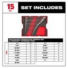 Milwaukee 48-22-0157 Sae Ratcheting Wrench Set W  Packout Storage Drawer - 15pc