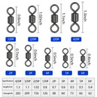 50pcs 100pcs Fishing Barrel Swivels 62 282lb Brass Rolling Solid Ring Swivel