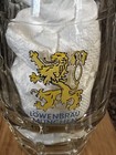 Lowenbrau Munchen  Breweriana 25 Liter Dimpled German Beer Stein Heavy Glass Mug