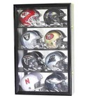 8 Mini Helmet Display Case Cabinet Holder Rack- Lockable With Mirror Back