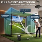 Golf Simulator Hitting Net 10x8  6ft Impact Screen Heavy Duty Golf Practice Cage