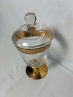 Vintage Glass Gilded Apothecary Jar