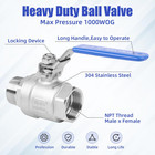 2 Pack Full Port Npt Ball Valve 1-1 4inch - Male X Female 304 Stainless Steel He