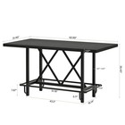 Tribesigns Bar Table  62 99 Inches X 31 49 X 35 43 Inches  Black 
