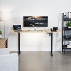 Used Vivo Black Electric Stand Up Desk Frame Single Motor Standing Adjustable