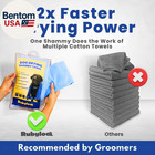 Shammy Dog Towels For Drying Dogs Large - 2pk  34  X 26   - Ultra Absorbent Tech