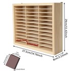 36 Grids Wooden Cassette Tape Storage Rack Display Holder Wall Mounted Showcase