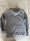 Adidas Men s Gray Fleece Full-zip Hoodie With Hood   Pockets Size M