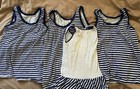 Authentic Bulgarian 3 Men   s Sailor Stripe Tank Tops   1 Girls    Souvenir Dress