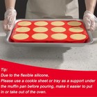 Redfly 2 Pack Silicone Muffin Pan   Cupcake Pans For Baking - 12 Cup Regular Siz