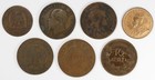 Lot Of 7 World Copper Coins 1920 Netherlands 2 1 2 Cent 1869 Greece 10 Lepta  