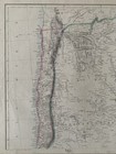 1863 North Argentina  Chile  Uruguay  Paraguay Hand Coloured Weekly Dispatch Map
