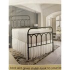 Shreem Linen Ruffled Bed Skirt Ivory Twin-18    Microfiber Fabric Split Corners