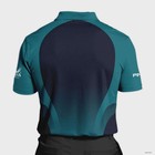 New  2025 Pga Ping Golf Shirt Dark Cyan Very Dark Blue Gradient Golf Polo Shirt