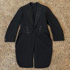 Vintage 1940   s Wool Tailcoat Tuxedo Jacket 34 Grosgrain Lapel Mourning Formal