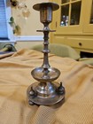 Antique Bronze Candle Holder 19th Century Decorative Heavy