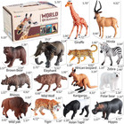 31 Pcs Safari Animal Figures Set For Toddlers - Realistic Jungle Playset Toys