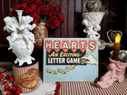 Antique Old Retro Vintage Style Valentine Heart Dice Letter Game Advertise Sign