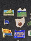 Vtg Us State Enamel Lapel Pin Lot 20pc California Ohio Oregon Arizona Tennessee